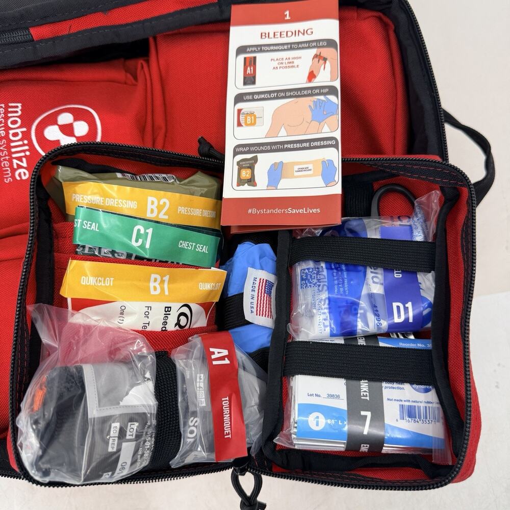 4 PACK - Zoll Mobilize Trauma First Aid Kit - Rescue System with App Support
